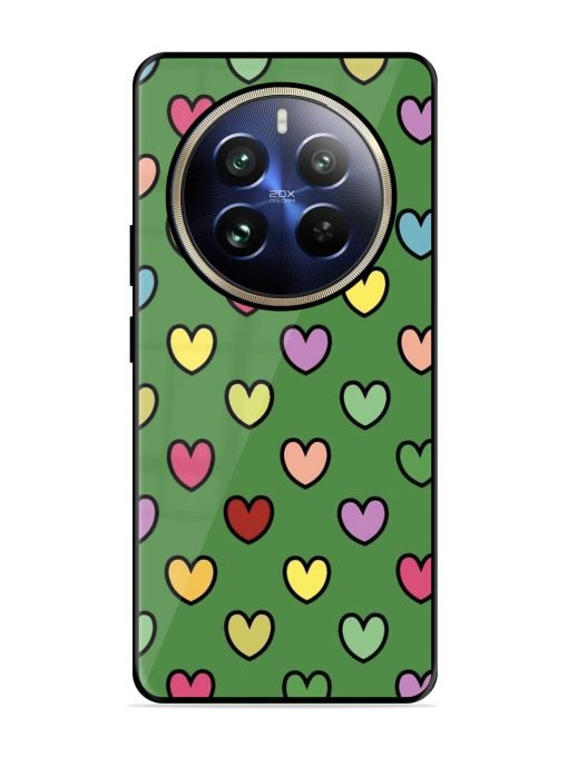 Rainbow Heart Parade Glossy Soft Edge Case for Realme 12 Pro (5G) Chachhi