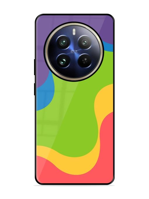 Wavy Rainbow Wonderland Glossy Soft Edge Case for Realme 12 Pro (5G) Chachhi