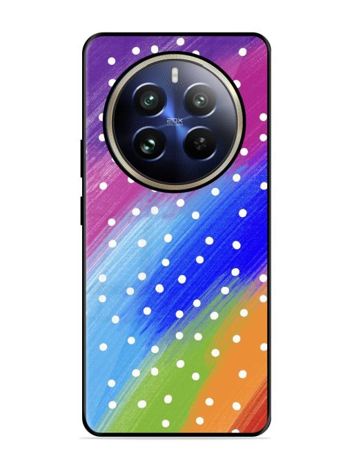 Rainbow Polka Dot Dream Glossy Soft Edge Case for Realme 12 Pro (5G) Chachhi