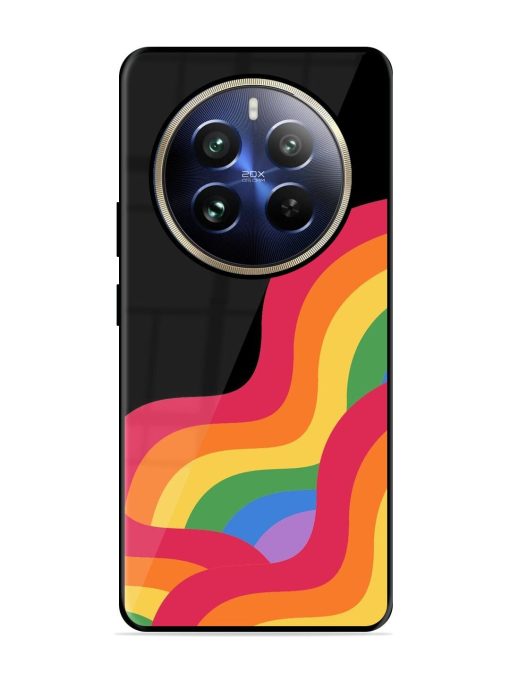 Wavy Rainbow Glossy Soft Edge Case for Realme 12 Pro Plus (5G) Chachhi