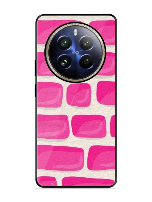 Pink Brick Wall Glossy Soft Edge Case for Realme 12 Pro Plus (5G) Chachhi