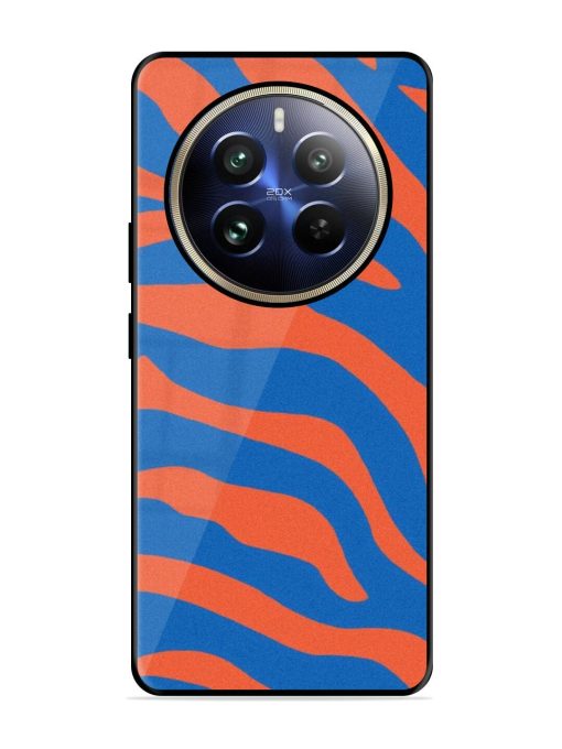 Zebra Stripes In Blue And Orange Glossy Soft Edge Case for Realme 12 Pro Plus (5G) Chachhi