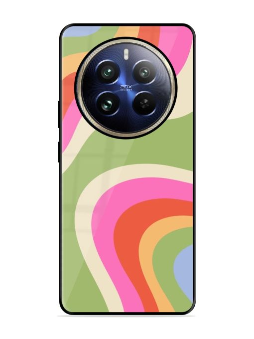 Wavy Rainbow Wonderland Glossy Soft Edge Case for Realme 12 Pro Plus (5G) Chachhi