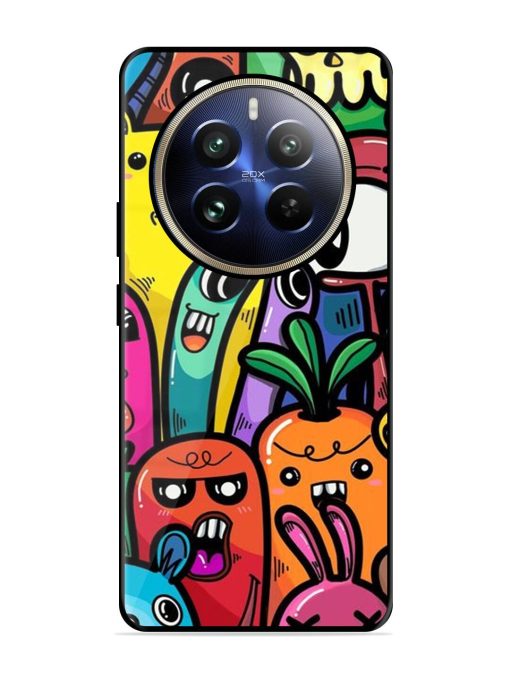 Whimsical Doodle Chaos Glossy Soft Edge Case for Realme 12 Pro Plus (5G) Chachhi