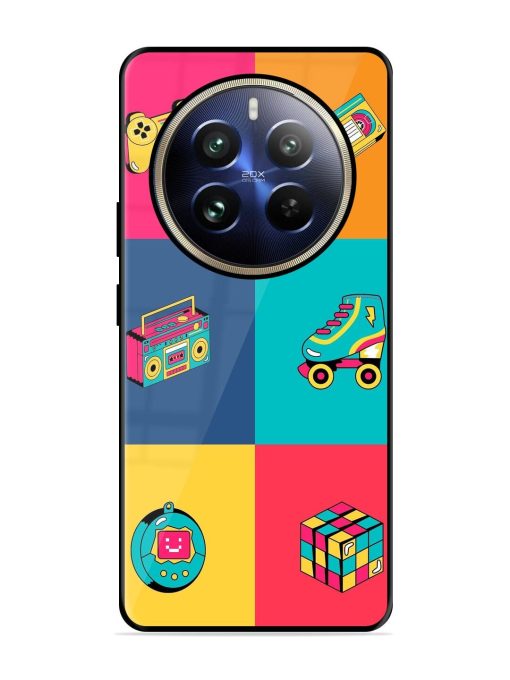 90S Throwback Grid Glossy Soft Edge Case for Realme 12 Pro Plus (5G) Chachhi