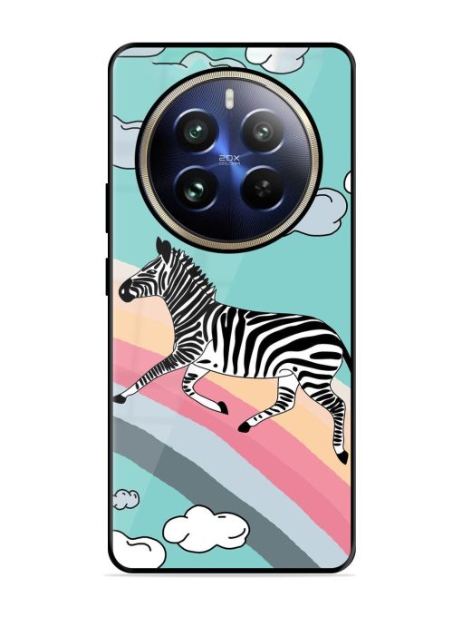 Zebra On A Rainbow Glossy Soft Edge Case for Realme 12 Pro Plus (5G)