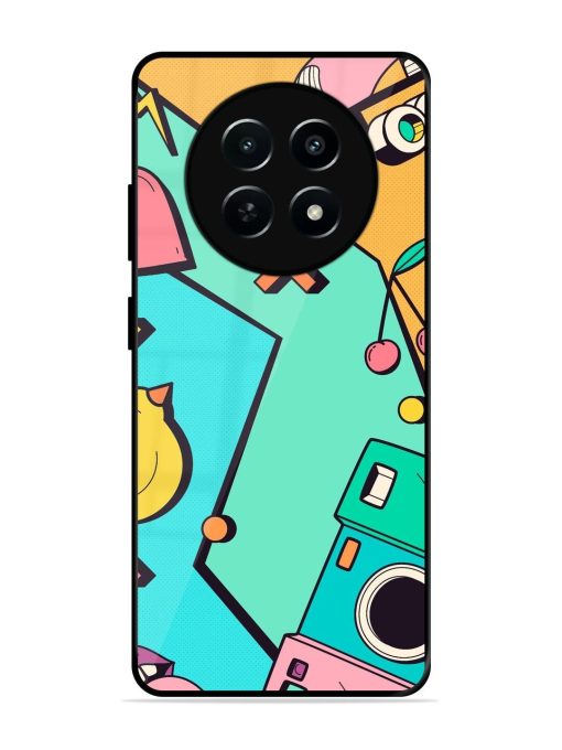 Retro Remix Glossy Soft Edge Case for Realme 12X (5G) Chachhi