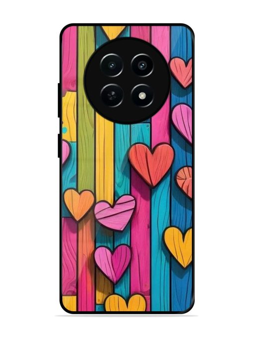 Rainbow Of Hearts Glossy Soft Edge Case for Realme 12X (5G) Chachhi