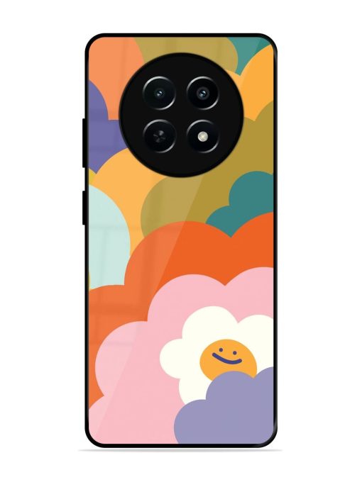 Happy Flower Power Glossy Soft Edge Case for Realme 12X (5G) Chachhi