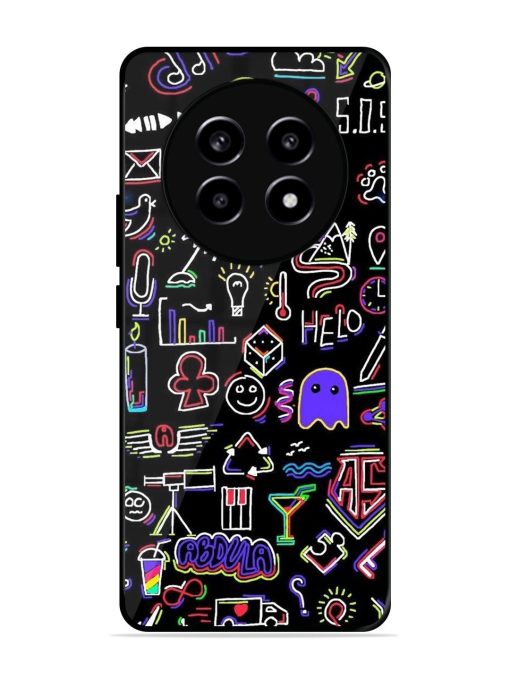 Neon Doodle Glossy Soft Edge Case for Realme 13 (5G) Chachhi