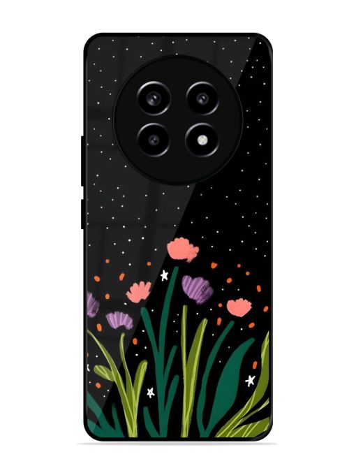Midnight Bloom Glossy Soft Edge Case for Realme 13 (5G)