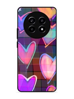 Neon Hearts Glossy Soft Edge Case for Realme 13 (5G)