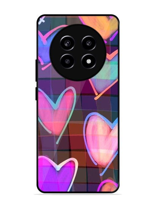 Neon Hearts Glossy Soft Edge Case for Realme 13 (5G) Chachhi