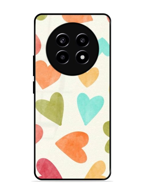 Watercolor Hearts Glossy Soft Edge Case for Realme 13 (5G) Chachhi