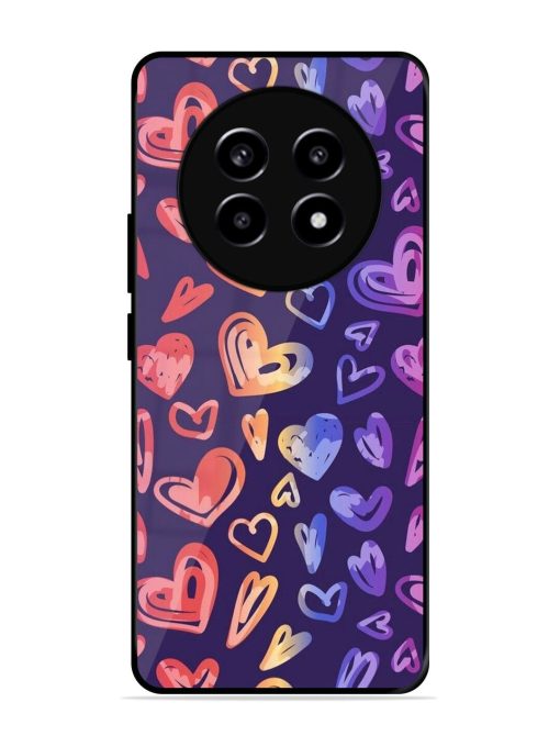 Rainbow Hearts Glossy Soft Edge Case for Realme 13 (5G) Chachhi