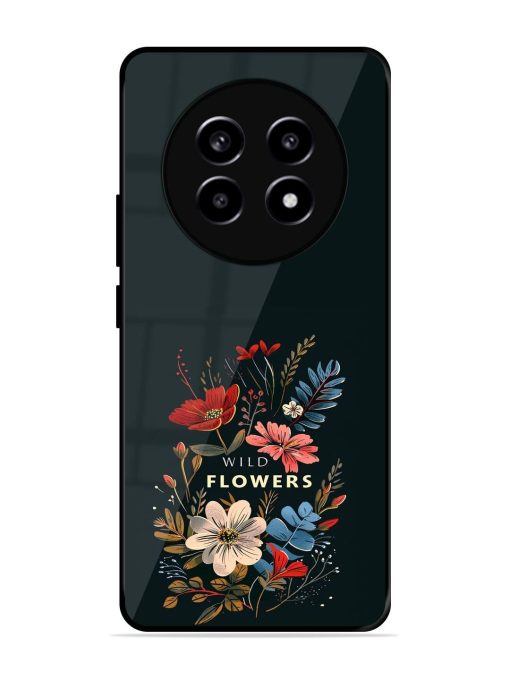 Dark Floral Glossy Soft Edge Case for Realme 13 (5G) Chachhi