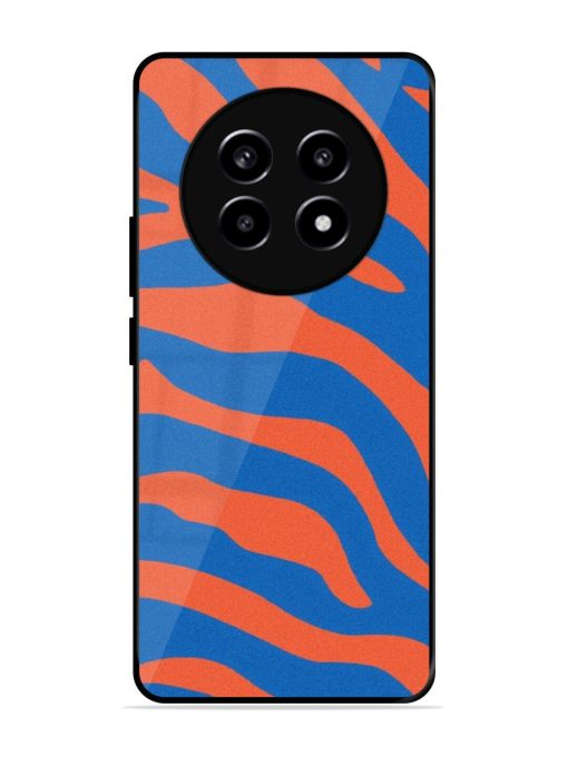 Zebra Stripes In Blue And Orange Glossy Soft Edge Case for Realme 13 (5G) Chachhi