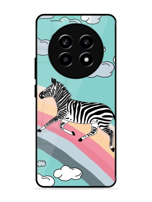 Zebra On A Rainbow Glossy Soft Edge Case for Realme 13 (5G)