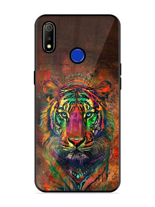 Cosmic Tiger Glossy Soft Edge Case for Realme 3 Chachhi