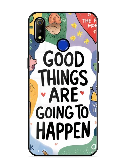 Uplifting Scribbles Glossy Soft Edge Case for Realme 3 Chachhi