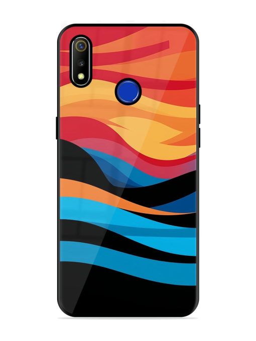 Blazing Currents Glossy Soft Edge Case for Realme 3 Chachhi