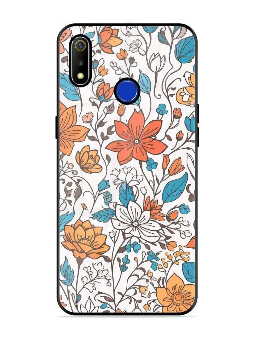 Floral Symphony Glossy Soft Edge Case for Realme 3 Chachhi