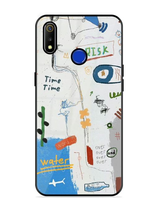 Mind Map Madness Glossy Soft Edge Case for Realme 3 Chachhi