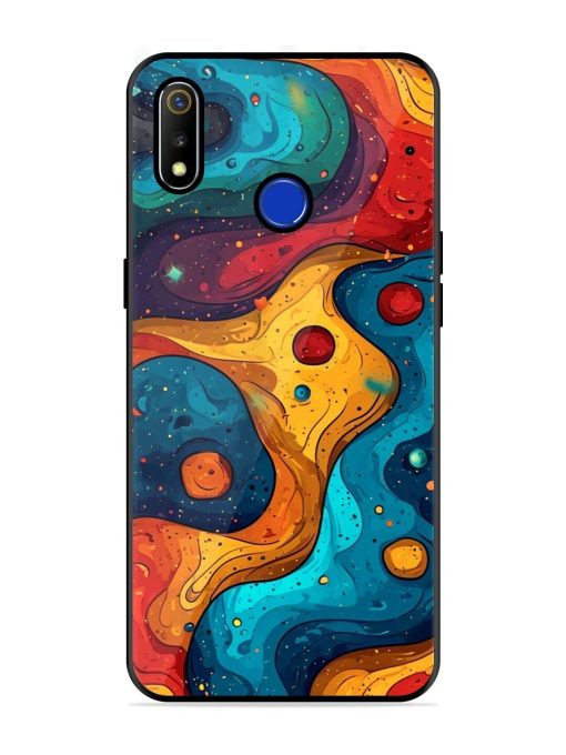 Cosmic Swirl Glossy Soft Edge Case for Realme 3 Chachhi