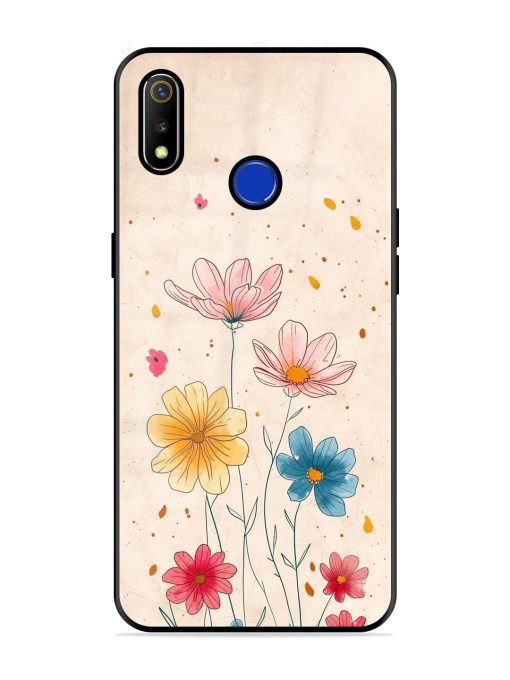 Delicate Bloom Glossy Soft Edge Case for Realme 3 Chachhi