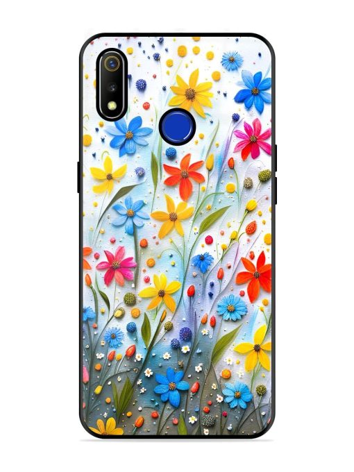 Vibrant Floral Glossy Soft Edge Case for Realme 3 Chachhi