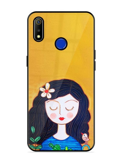 Girl Illustration Glossy Soft Edge Case for Realme 3 Chachhi