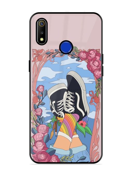 Floral Fantasy Glossy Soft Edge Case for Realme 3 Chachhi