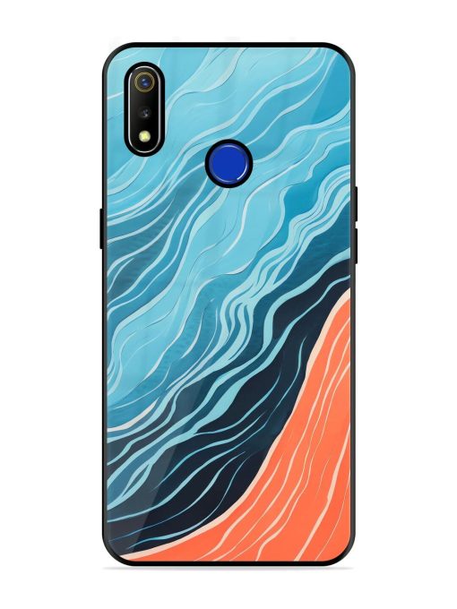 Oceanic Divide Glossy Soft Edge Case for Realme 3 Chachhi