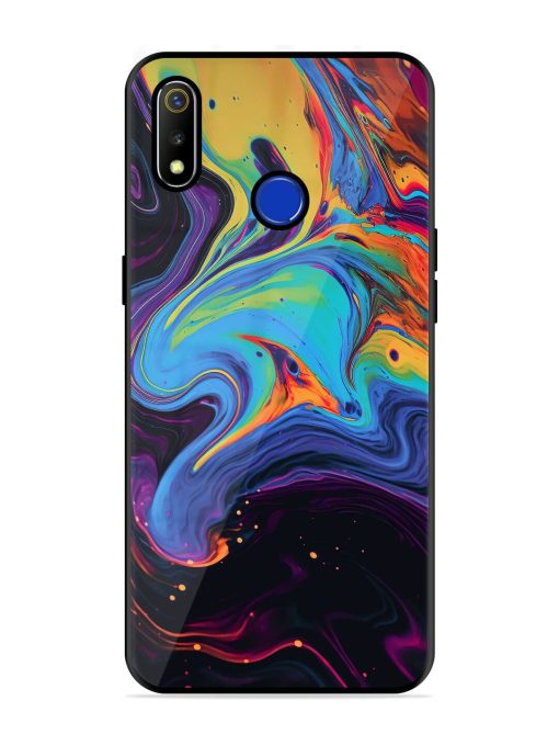 Liquid Dreamscape Glossy Soft Edge Case for Realme 3 Chachhi