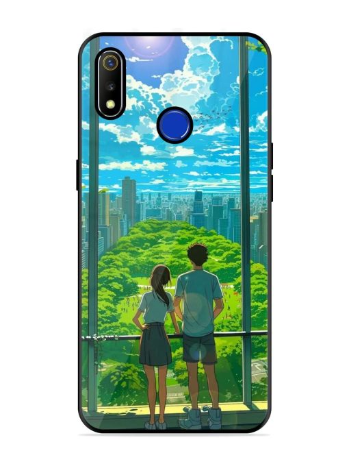 Cyberpunk Dreamscape Glossy Soft Edge Case for Realme 3 Chachhi