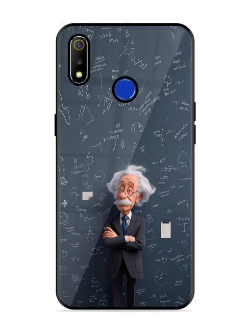 Albert Einstein Glossy Soft Edge Case for Realme 3 Chachhi