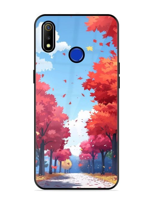 Autumn'S Embrace Glossy Soft Edge Case for Realme 3 Chachhi