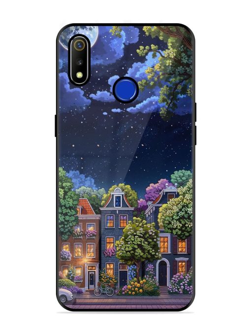 Moonlit Streets Glossy Soft Edge Case for Realme 3 Chachhi