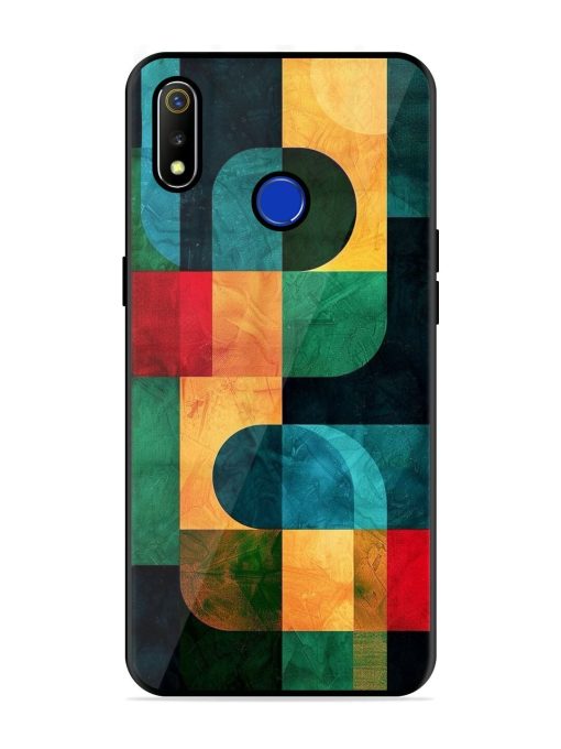 Geometric Harmony Glossy Soft Edge Case for Realme 3 Chachhi