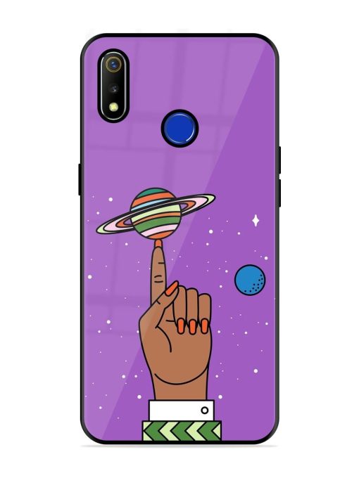 Spinning The Universe Glossy Soft Edge Case for Realme 3 Chachhi