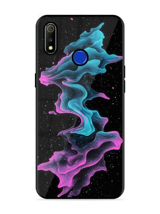 Cosmic Currents Glossy Soft Edge Case for Realme 3 Chachhi