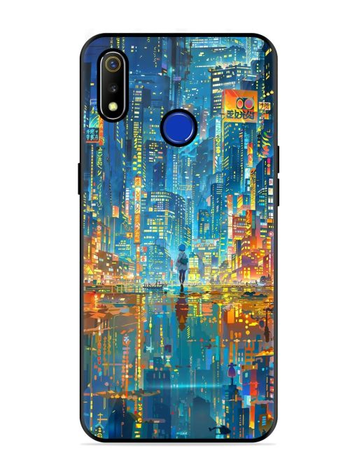 Neon Metropolis Glossy Soft Edge Case for Realme 3 Chachhi