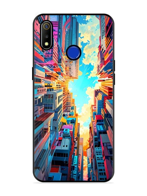 Skyward City Glossy Soft Edge Case for Realme 3 Chachhi