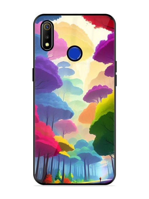 Rainbow Road Glossy Soft Edge Case for Realme 3 Chachhi