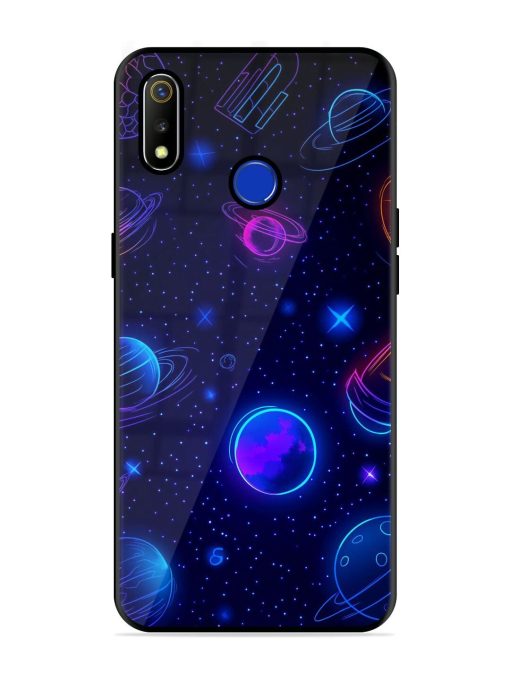 Neon Cosmos Glossy Soft Edge Case for Realme 3 Chachhi