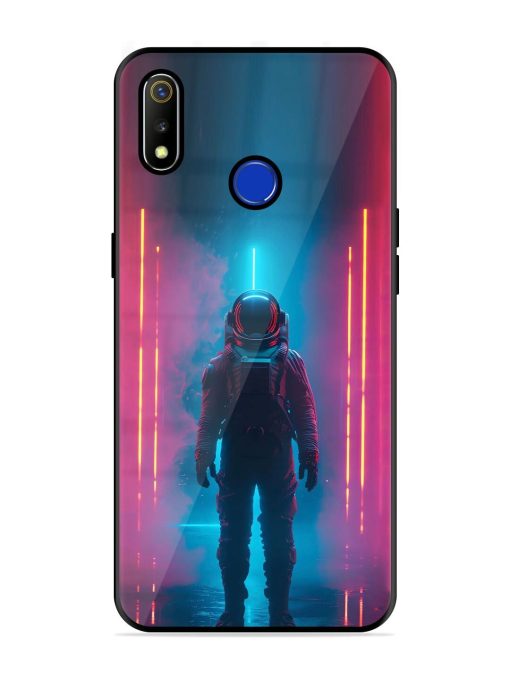 Neon Astronaut Glossy Soft Edge Case for Realme 3 Chachhi