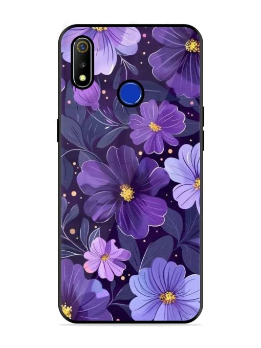 Purple Paradise Glossy Soft Edge Case for Realme 3 Chachhi