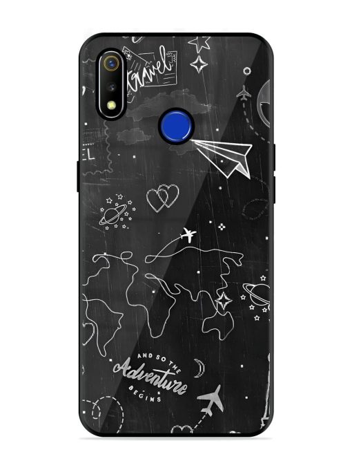 Wanderlust Sketchbook Glossy Soft Edge Case for Realme 3 Chachhi