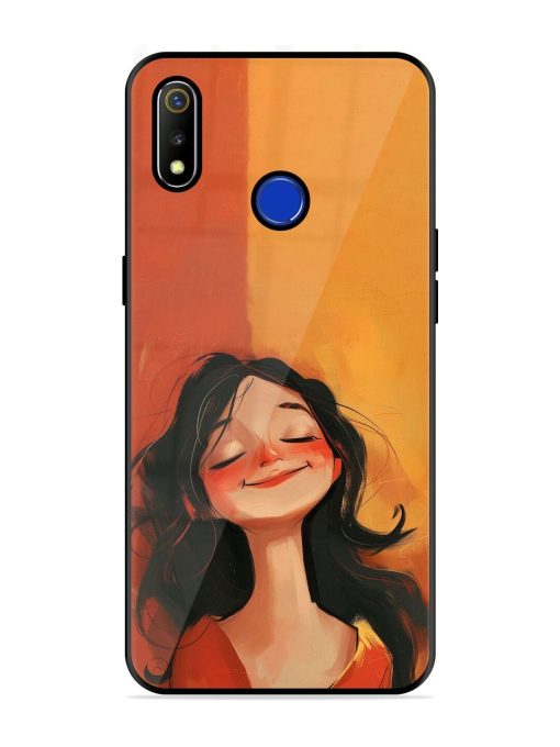 Neon Girl Glossy Soft Edge Case for Realme 3 Chachhi