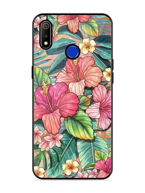 Tropical Tapestry Glossy Soft Edge Case for Realme 3 Chachhi